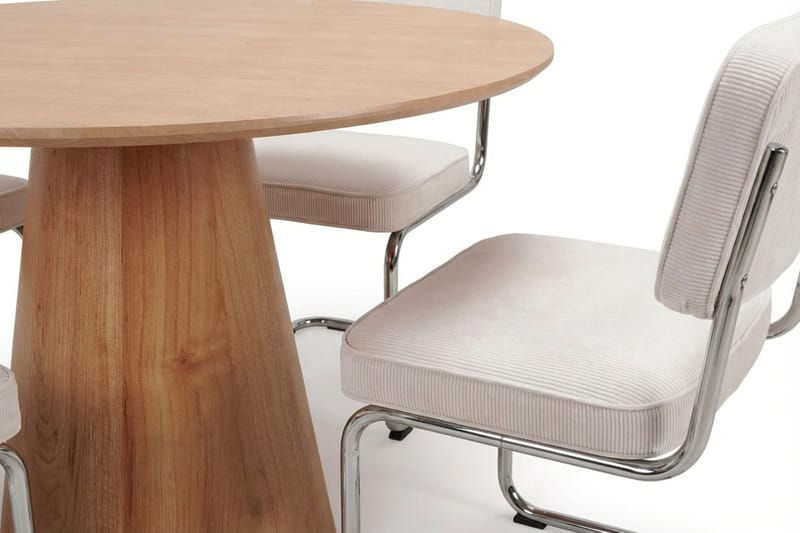 Siena Matgrupp runt 110 cm Ek med 4 Milva Matstolar - Ek - Möbler - Bord & matgrupper - Matgrupper