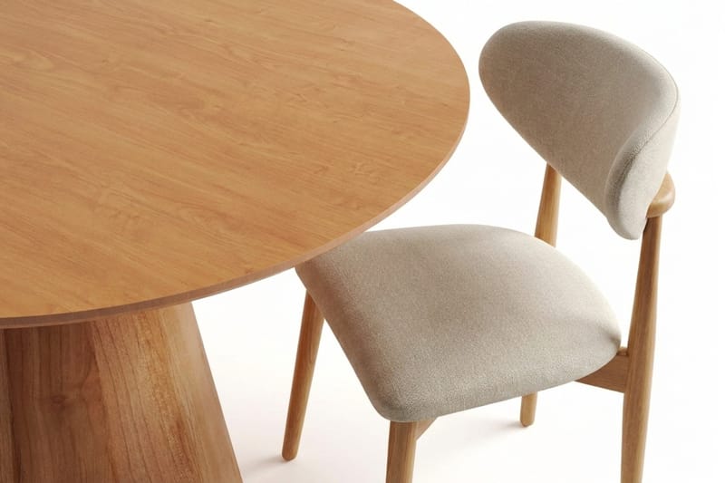 Siena Matgrupp runt 110 cm Ek med 4 Molly Matstolar - Ek - Möbler - Bord & matgrupper - Matgrupper