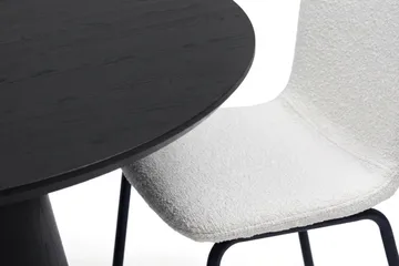 Siena Matgrupp runt 110 cm Svart med 4 Katy Matstolar - Svart - Möbler - Bord & matgrupper - Matgrupper