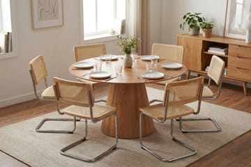 Siena Matgrupp runt 130 cm Ek med 6 Build Matstolar - Ek - Möbler - Bord & matgrupper - Matgrupper