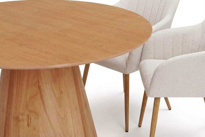 Siena Matgrupp runt 130 cm Ek med 6 Filippa Matstolar - Ek - Möbler - Bord & matgrupper - Matgrupper