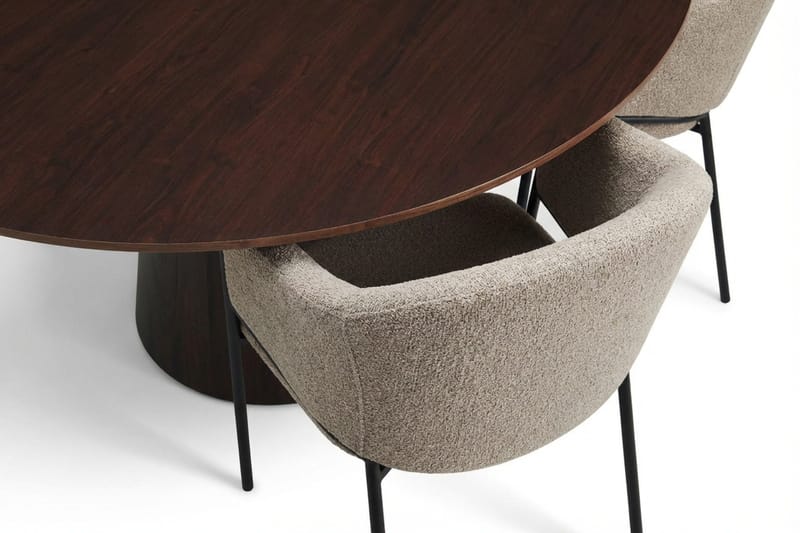 Siena Matgrupp runt 130 cm Rökt Ek med 6 Filip Matstolar - Rökt ek - Möbler - Bord & matgrupper - Matgrupper