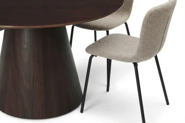 Siena Matgrupp runt 130 cm Rökt Ek med 6 Katy Matstolar - Rökt ek - Möbler - Bord & matgrupper - Matgrupper