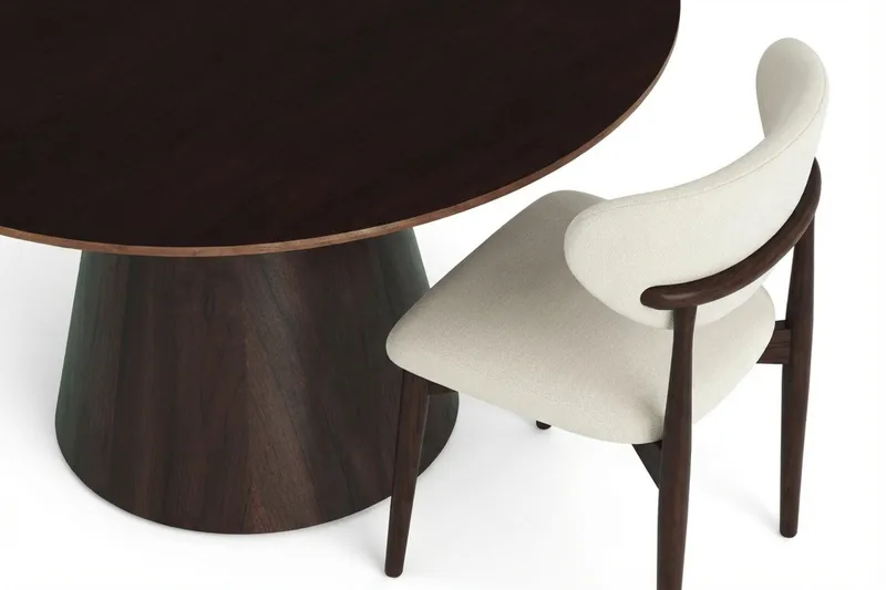 Siena Matgrupp runt 130 cm Rökt Ek med 6 Molly Matstolar - Rökt ek - Möbler - Bord & matgrupper - Matgrupper