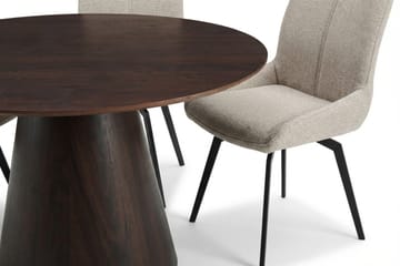 Siena Matgrupp runt 130 cm Rökt Ek med 6 Mora Matstolar - Rökt ek - Möbler - Bord & matgrupper - Matgrupper