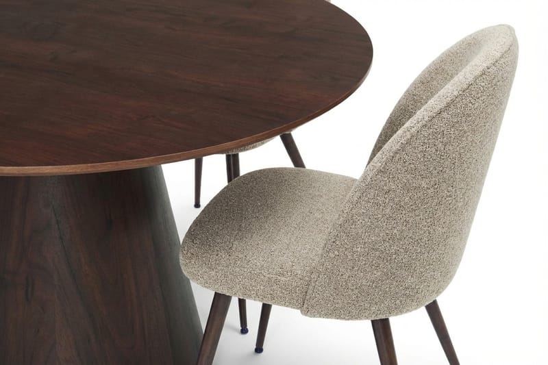 Siena Matgrupp runt 130 cm Rökt Ek med 6 Nibe Plus Matstolar - Rökt ek - Möbler - Bord & matgrupper - Matgrupper