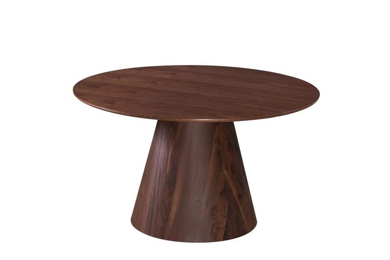 Siena Matgrupp runt 130 cm Valnöt med 6 Elsie Matstolar - Valnöt/Grå - Möbler - Bord & matgrupper - Matgrupper