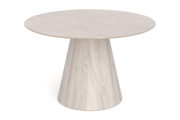 Siena Matgrupp runt 130 cm Vitlaserad med 6 Build Matstolar - Vitlaserad ek - Möbler - Bord & matgrupper - Matgrupper