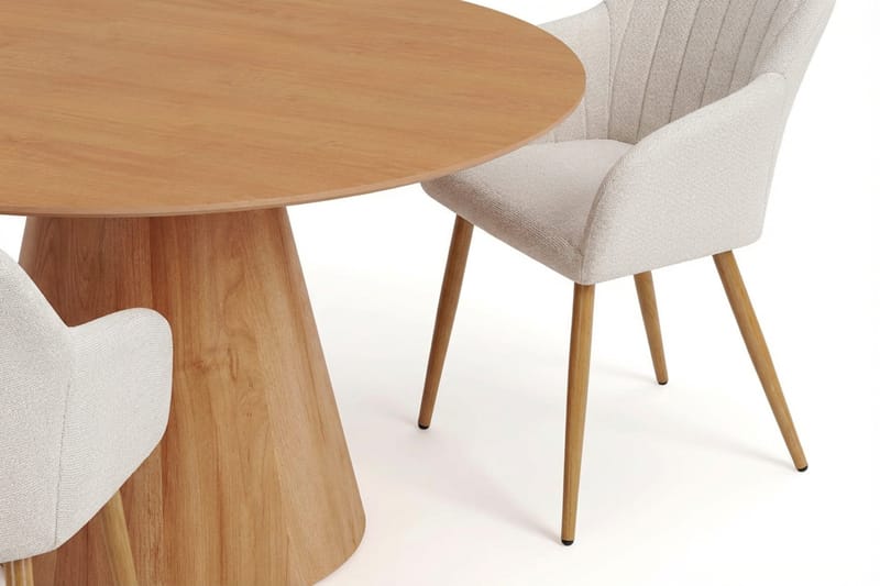 Siena Matgrupp runt 150 cm Ek med 6 Filippa Matstolar - Ek - Möbler - Bord & matgrupper - Matgrupper