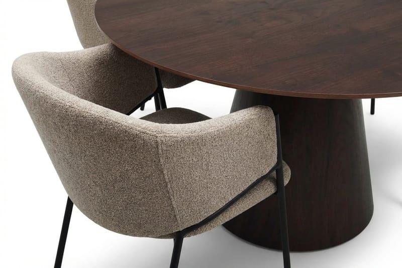 Siena Matgrupp runt 150 cm Rökt Ek med 6 Filip Matstolar - Rökt ek - Möbler - Bord & matgrupper - Matgrupper