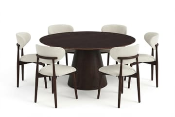 Siena Matgrupp runt 150 cm Rökt Ek med 6 Molly Matstolar