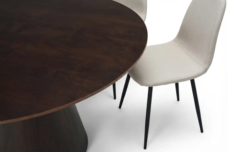 Siena Matgrupp runt 150 cm Rökt Ek med 6 Nibe Matstolar - Rökt ek - Möbler - Bord & matgrupper - Matgrupper