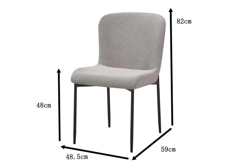 Siena Rund Matgrupp 130 cm – Matbord med 6 Elsie Matstolar i Trä med Valnötsutseende - Brun|Ljusgrå - Möbler - Bord & matgrupper - Matgrupper