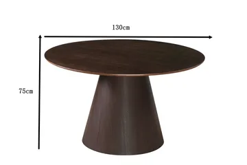 Siena Runt Matbord 130 cm i Trä med Rökt Ek-utseende - Mörkbrun - Möbler - Bord & matgrupper - Matbord & köksbord