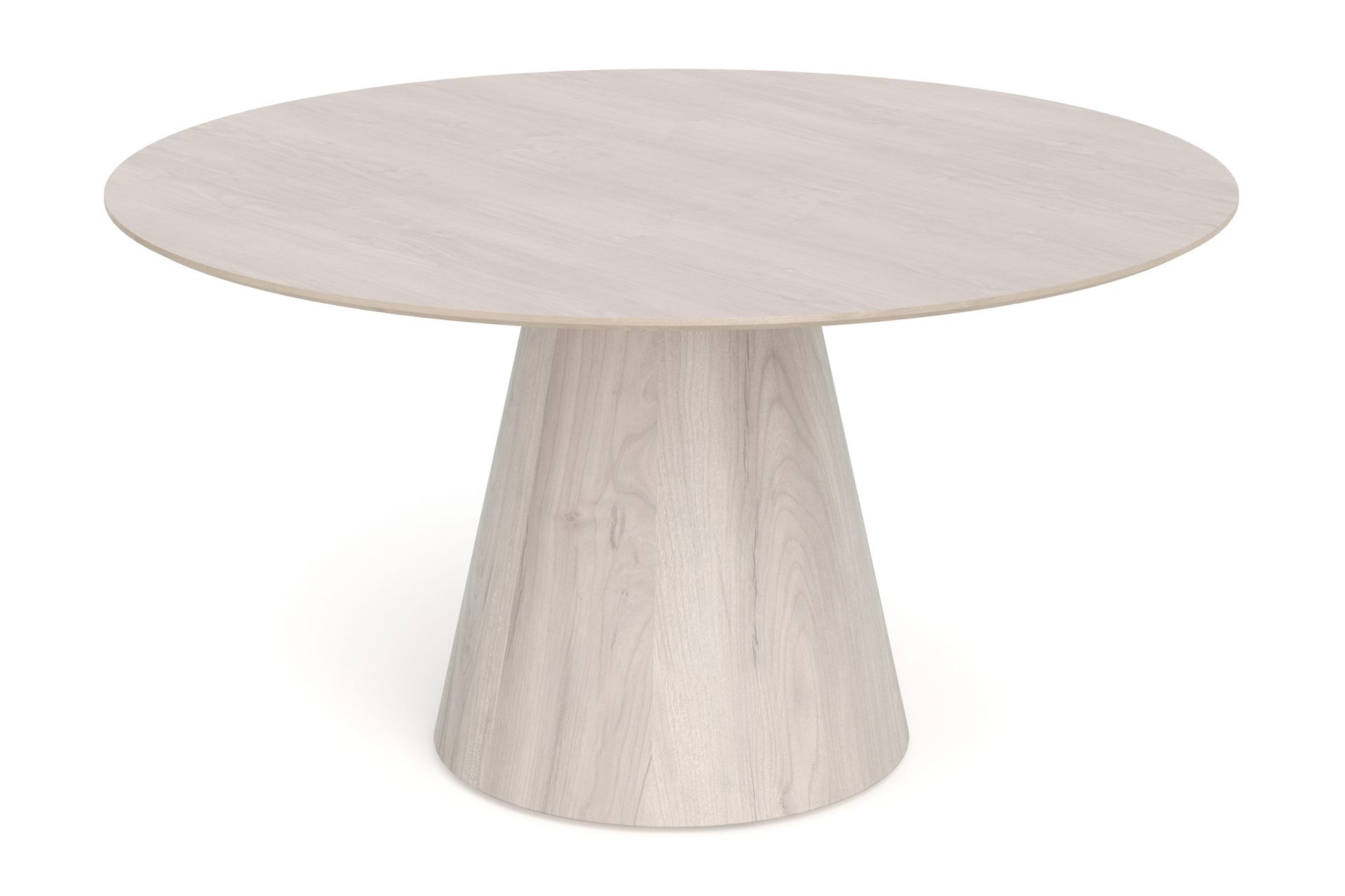 Bark Siena Stort Matbord Runt 150cm Fanér Vitpigmenterat - Möbler ...