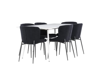 Silar Matbord 180x90 cm med 6 Modesto Matstol - Möbler - Bord & matgrupper - Matgrupper