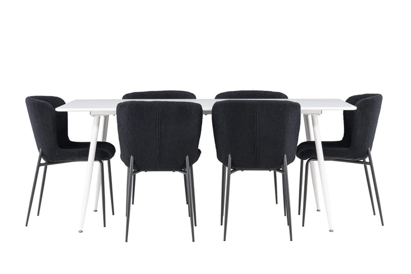 Silar Matbord 180x90 cm med 6 Modesto Matstol - Möbler - Bord & matgrupper - Matgrupper