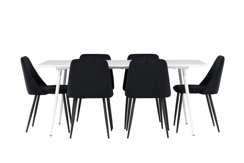 Silar Matbord 180x90 cm med 6 Night Matstol - Möbler - Bord & matgrupper - Matgrupper