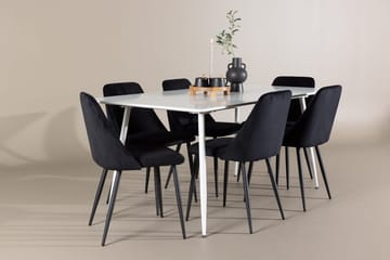 Silar Matbord 180x90 cm med 6 Night Matstol - Möbler - Bord & matgrupper - Matgrupper