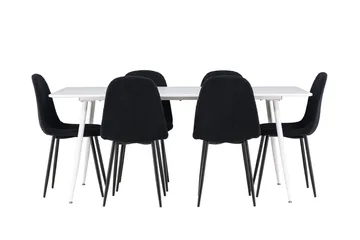 Silar Matbord 180x90 cm med 6 Polar Matstol - Möbler - Bord & matgrupper - Matgrupper