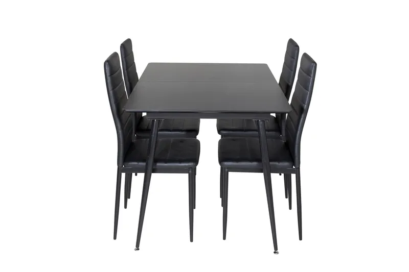 Silar Matgrupp Förlängningsbar 120 cm Rektangulär med 4 Slim stolar, undefined
