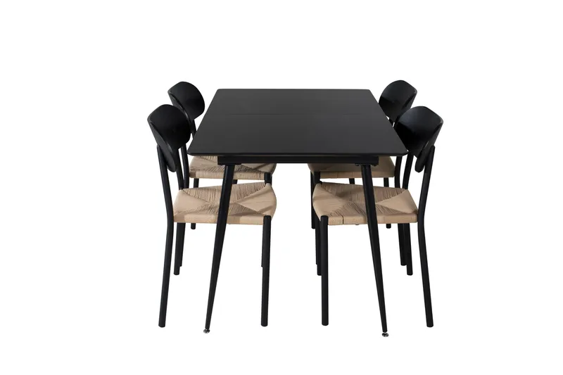 Silar Matgrupp Förlängningsbar 120 cm Rektangulär med 4 Polly stolar, undefined