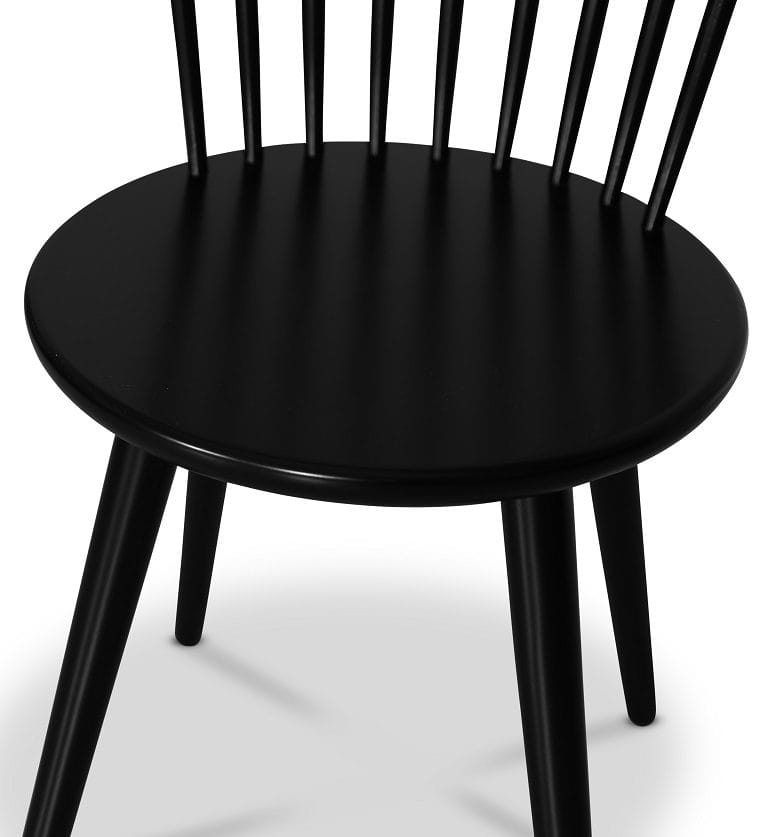 Sintorp matgrupp, runt matbord Ø115 cm inkl 4 st Castor pinnstolar - Svart marmor (Laminat) - Svart marmorlaminat - Möbler - Bord & matgrupper - Matgrupper