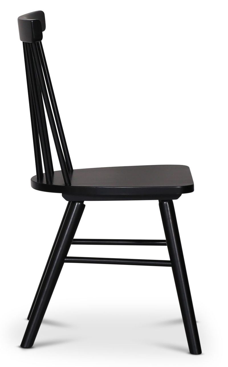 Sintorp matgrupp, runt matbord Ø115 cm inkl 4 st Orust pinnstolar - Svart marmor (Laminat) - Svart marmorlaminat - Möbler - Bord & matgrupper - Matgrupper