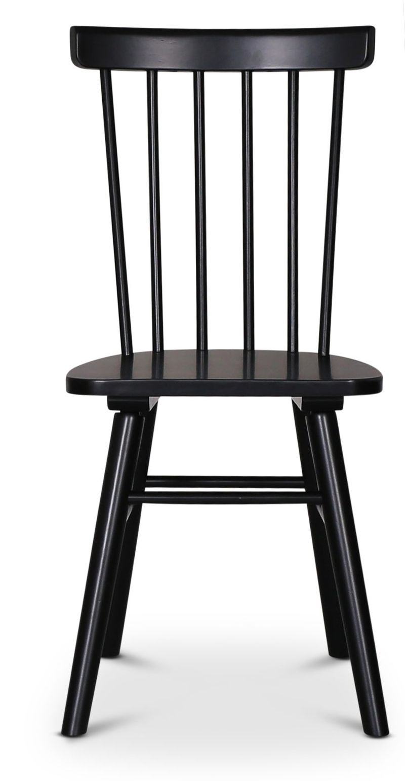 Sintorp matgrupp, runt matbord Ø115 cm inkl 4 st Orust pinnstolar - Svart marmor (Laminat) - Svart marmorlaminat - Möbler - Bord & matgrupper - Matgrupper
