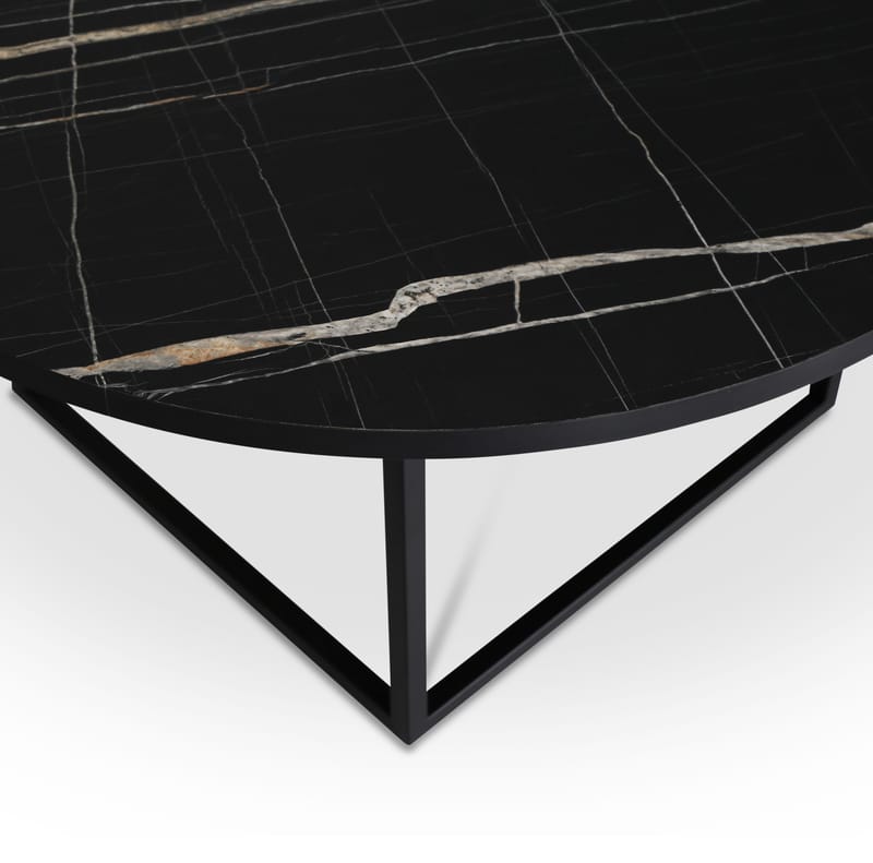 Sintorp runt matbord Ø115 cm - Svart marmor (Exklusivt laminat) - Svart marmorlaminat - Möbler - Bord & matgrupper - Matbord & köksbord