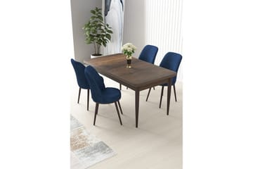 Sivaji Matgrupp 4-sits - Brun/Navy - Möbler - Bord & matgrupper - Matgrupper