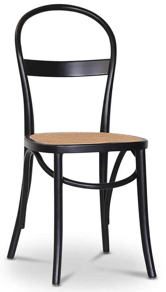 Skagen matgrupp; runt matbord 120 cm - Vit / brunbetsad ek med 4 st Danderyd No.16 stolar Svart, Vit/Brunbetsad ek med svarta stolar