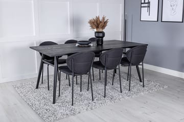Sleek Matbord 195 cm Förlängningsbart med 6 Vault Matstol - Möbler - Bord & matgrupper - Matgrupper