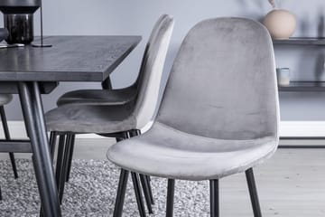 Sleek Matbord 195 cm Förlängningsbart med 6 Polar Köksstol - Möbler - Bord & matgrupper - Matgrupper