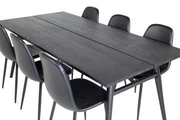 Sleek Matbord 195 cm Förlängningsbart med 6 Polar Köksstol - Möbler - Bord & matgrupper - Matgrupper