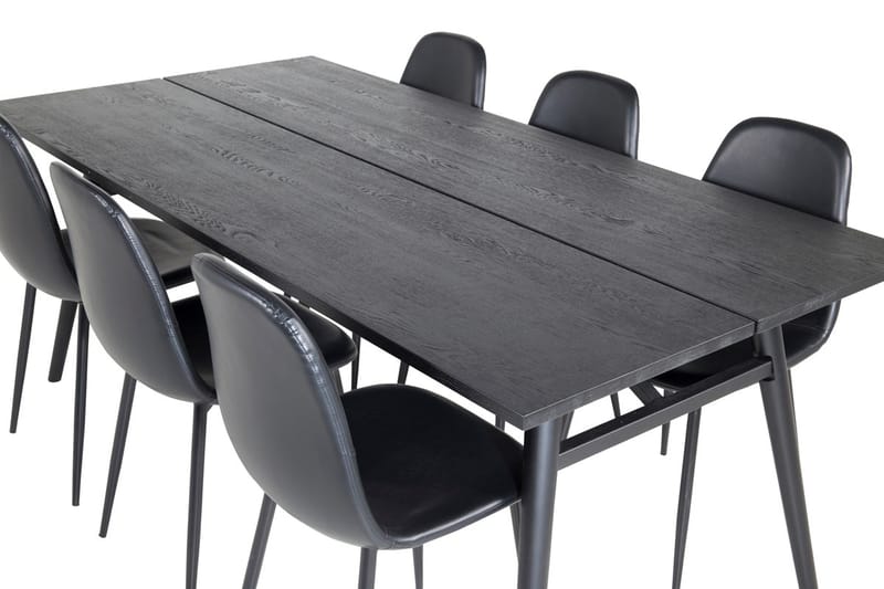 Sleek Matbord 195 cm Förlängningsbart med 6 Polar Köksstol - Möbler - Bord & matgrupper - Matgrupper