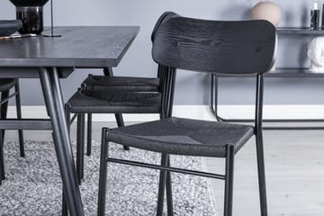 Sleek Matbord 195 cm Förlängningsbart med 6 Polly Matstol - Möbler - Bord & matgrupper - Matgrupper