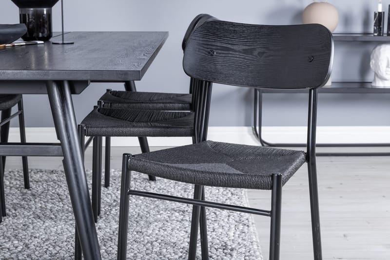 Sleek Matbord 195 cm Förlängningsbart med 6 Polly Matstol - Möbler - Bord & matgrupper - Matgrupper