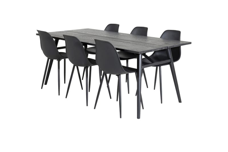 Sleek Matbord 195 cm Förlängningsbart med 6 Polar Matstol - Möbler - Bord & matgrupper - Matgrupper