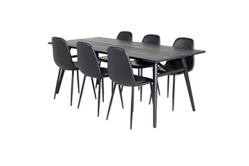 Sleek Matbord 195 cm Förlängningsbart med 6 Polar Köksstol - Möbler - Bord & matgrupper - Matgrupper