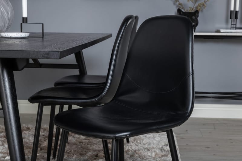Sleek Matbord 195 cm Förlängningsbart med 6 Polar Köksstol - Möbler - Bord & matgrupper - Matgrupper