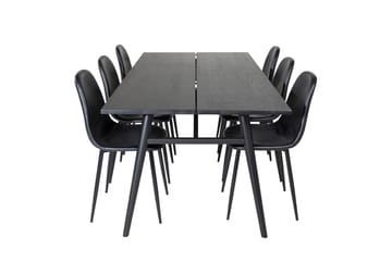 Sleek Matbord 195 cm Förlängningsbart med 6 Polar Köksstol - Möbler - Bord & matgrupper - Matgrupper