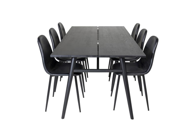 Sleek Matbord 195 cm Förlängningsbart med 6 Polar Köksstol - Möbler - Bord & matgrupper - Matgrupper