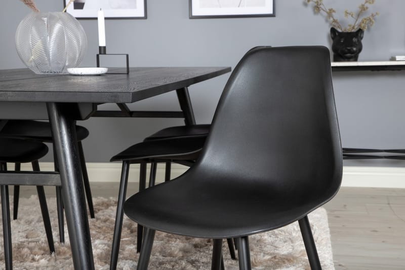 Sleek Matbord 195 cm Förlängningsbart med 6 Polar Matstol - Möbler - Bord & matgrupper - Matgrupper