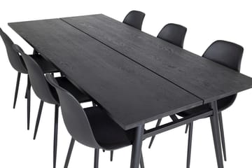 Sleek Matbord 195 cm Förlängningsbart med 6 Polar Matstol - Möbler - Bord & matgrupper - Matgrupper