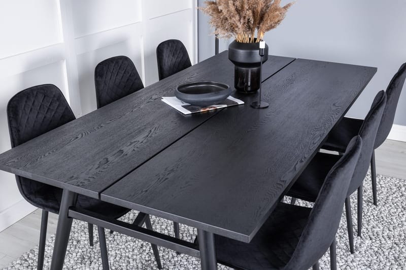 Sleek Matbord 195 cm Förlängningsbart med 6 Polar Matstol - Möbler - Bord & matgrupper - Matgrupper