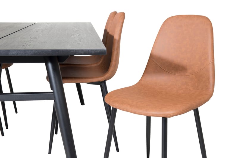 Sleek Matgrupp Förlängningsbar 195 cm Rektangulär med 6 Polar stolar - Möbler - Bord & matgrupper - Matgrupper