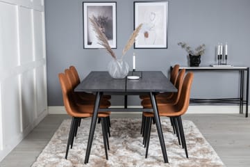 Sleek Matgrupp Förlängningsbar 195 cm Rektangulär med 6 Polar stolar - Möbler - Bord & matgrupper - Matgrupper