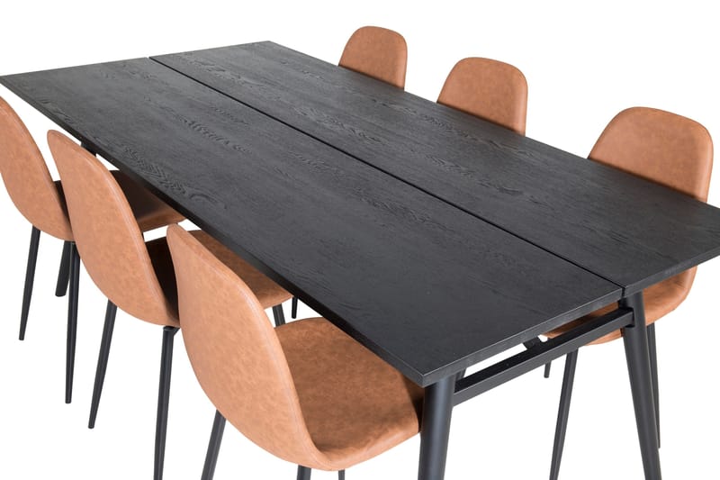 Sleek Matgrupp Förlängningsbar 195 cm Rektangulär med 6 Polar stolar - Möbler - Bord & matgrupper - Matgrupper