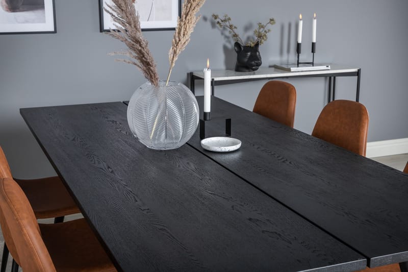 Sleek Matgrupp Förlängningsbar 195 cm Rektangulär med 6 Polar stolar - Möbler - Bord & matgrupper - Matgrupper